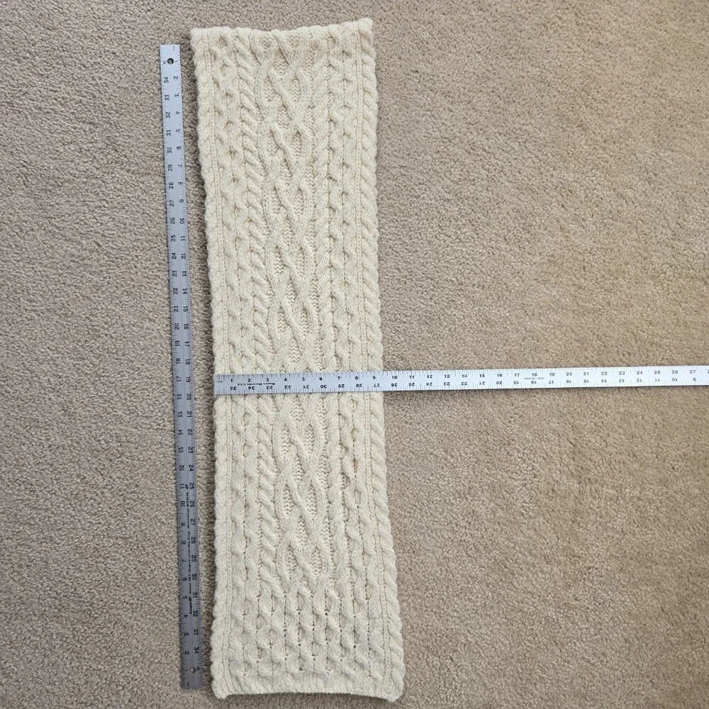 Aran Sweater Market Wool Cashmere Cable Scarf Thick